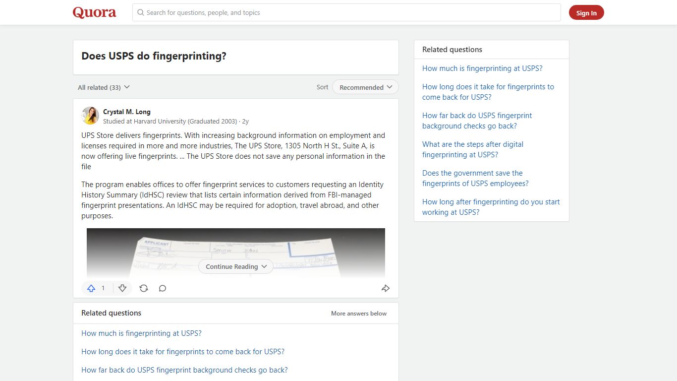Does USPS do fingerprinting? - Quora